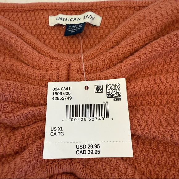 American Eagle Outfitters Cropped Chevron Crochet Tube Top Size XL Boho - Picture 6 of 8